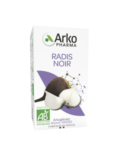 Radis Noir Bio 130 Gelules Arkogélules Arkopharma
