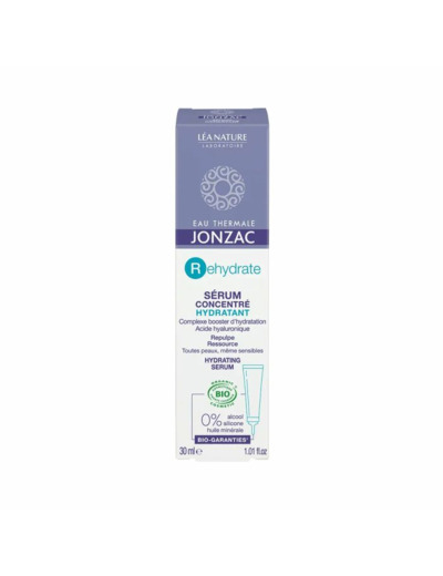 Sérum Concentré Hydratant A l'Acide Hyaluronique 30ml REhydrate Tous Types de Peaux/Sensibles Eau thermale Jonzac