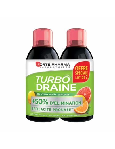 Turbodraine Agrumes 2x500ml Forté Pharma