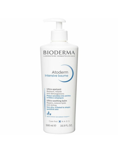 Baume Hydratant Visage et Corps 500ml Atoderm Peaux Très Sèches Bioderma