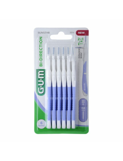 Brossettes Interdentaires Bi-Direction 0.6 mm x6 Gum