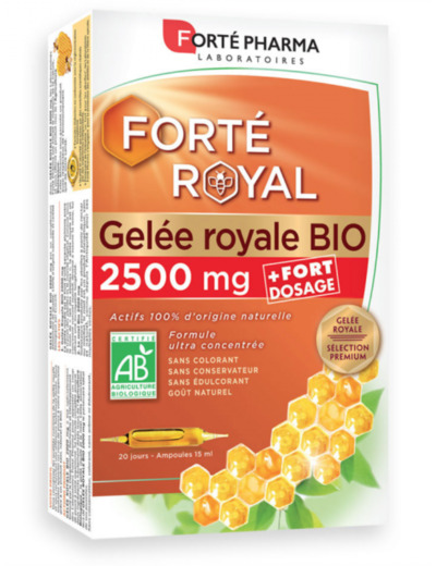 Gelée Royale BIO 2500mg 20 ampoules Forté Royal Forté Pharma