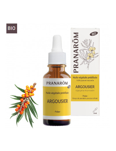 Huile végétale d'ARGOUSIER BIO 30ml Les Huiles Végétales Pranarôm