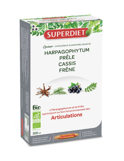 Quatuor Articulations Bio 20 Ampoules Superdiet