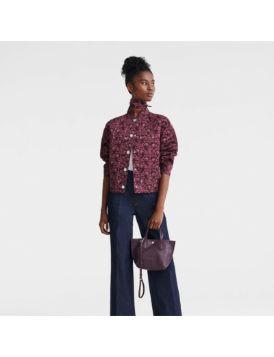 Longchamp Essential Cuir Sac A Main XS Aubergine