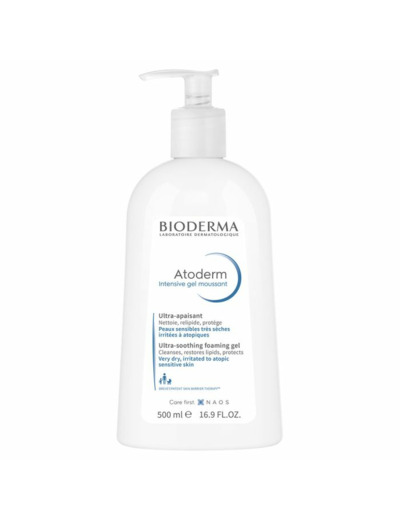 Gel Moussant Visage et Corps 500ml Atoderm Peaux Atopiques Bioderma