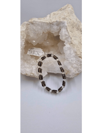 Bracelet quartz fumée (cristal de roche) OLPA2106