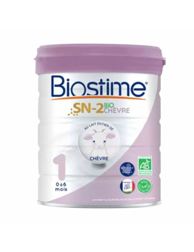 Lait Infantile SN-2 Chèvre 1er âge Bio 800g 0 à 6 mois Biostime