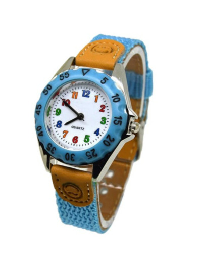 Montre enfant bleu ciel & beige