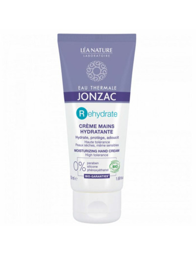 Creme Mains Ultra Hydratante Bio Rehydrate Peaux Seches 50ml Eau thermale Jonzac