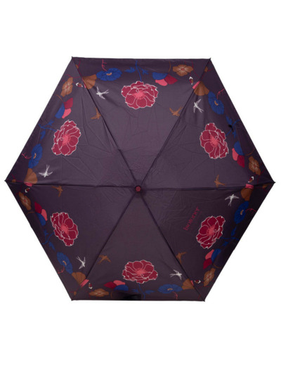 Isotoner Parapluie compact Mini Slim Manuel Frise Fleur Bleue