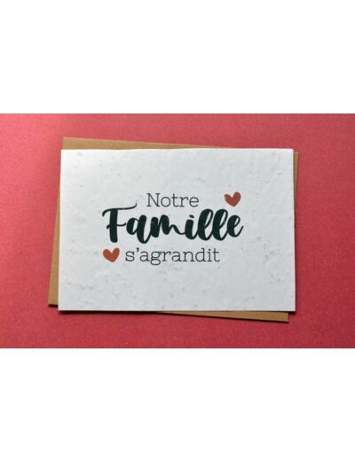 Carte à planter Notre famille s'agrandit