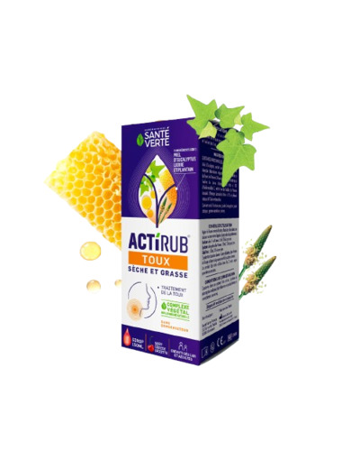 Sirop Toux Seche Et Grasse 150ml ActiRub Adultes et enfants Sante Verte