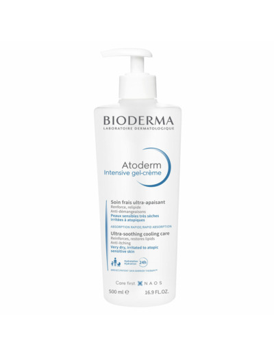 Gel Relipidant Apaisant Visage et Corps 500ml Atoderm Peaux Sensibles Bioderma