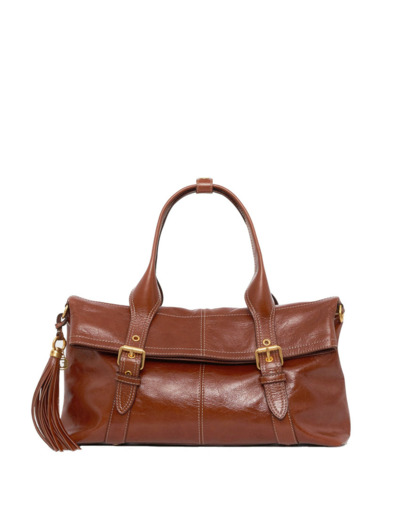 Gérard Darel Monica Sac Porté Main En Cuir Effet Froissé Caramel