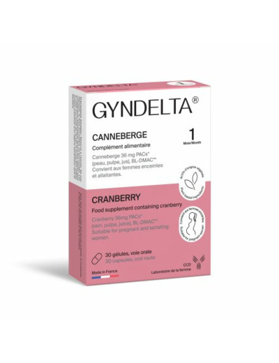 Canneberge 30 Gelules Gyndelta Ccd