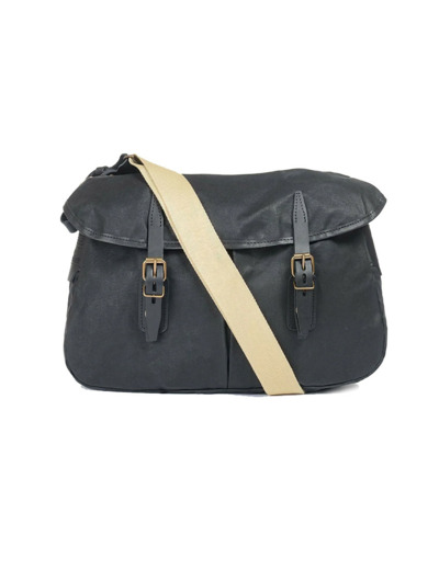 Bleu de Chauffe Sac Musette M Noir Waxé