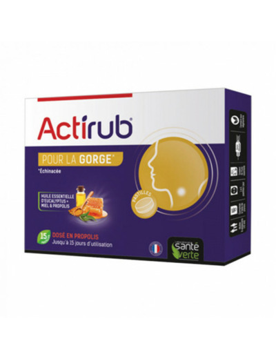 Gorge 15 pastilles ActiRub Adoucit la gorge Sante Verte