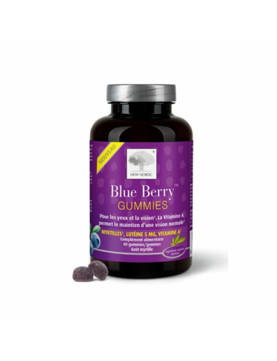 Blue Berry Gummies Vision 60 Comprimés New Nordic