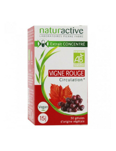 Extrait concentré Vigne Rouge Bio 30 gélules Circulation Naturactive