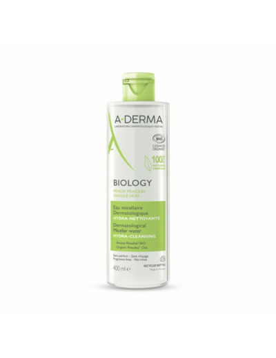 Eau Micellaire Dermatologique Hydra Nettoyante BIO 400ml Biology A-Derma