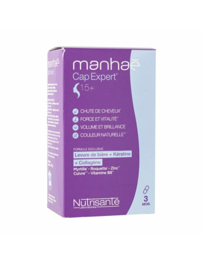 Cap Expert 15+ Cheveux 120 Gelules Nutrisante Manhaé