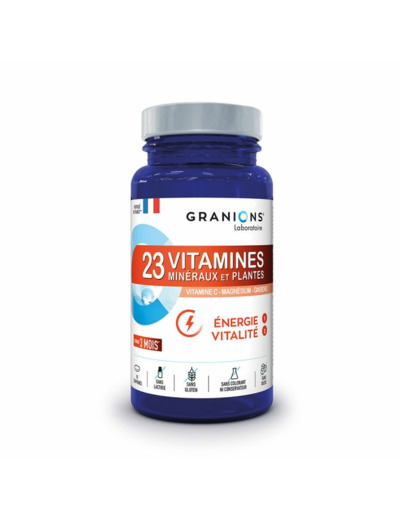 23 vitamines minéraux et plantes 90 comprimés Granions