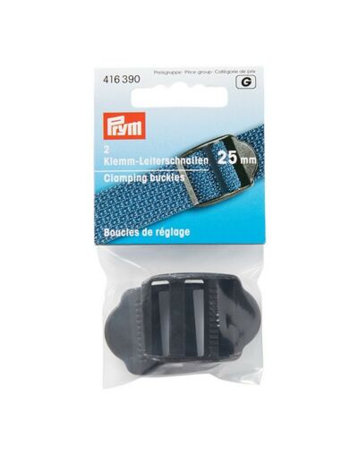 Boucles de réglage plastique 25 mm Prym