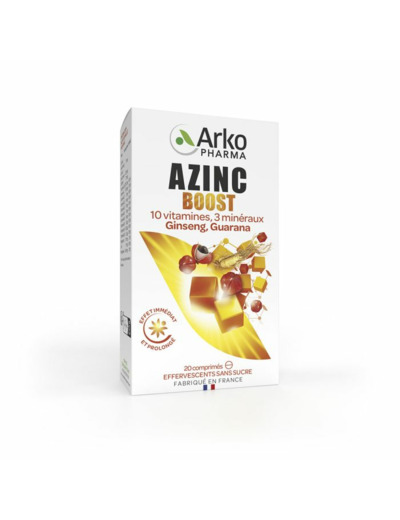 Energie Booster Effervescent 20 Comprimes Azinc Arkopharma