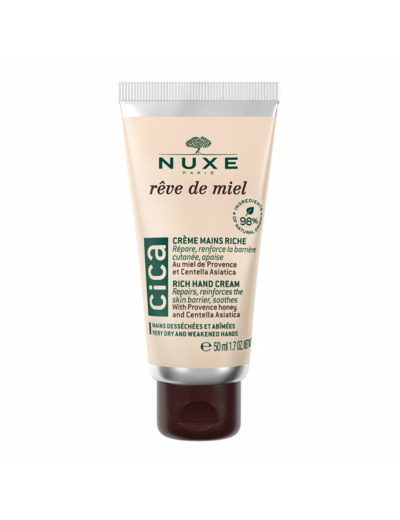 Crème Mains CICA 50ml Reve De Miel Peaux Sèches et Abîmées Nuxe