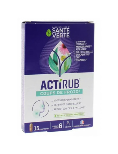 Coups de froid 15 Comprimes ActiRub Sante Verte