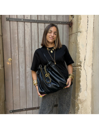 Sac Mia&Joy Porté épaule bordeaux et noir