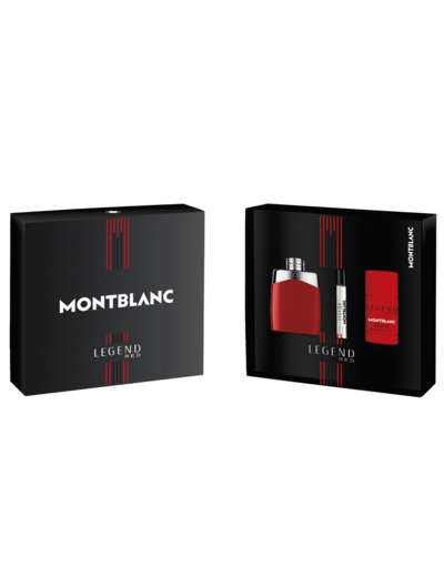 MONTBLANC LEGEND Red Coffret EP Vaporisateur 100ml+Déodorant Stick 75g+Vaporisateur 7.5ml