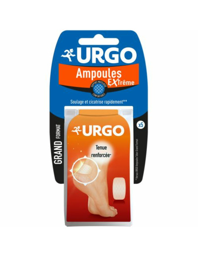 Pansements Ampoules Extrême Talon x5 6.8x4.2cm Urgo
