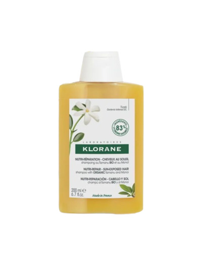 Shampooing Nutritif au Tamanu bio et au Monoï 200ml Soleil cheveux exposés Klorane