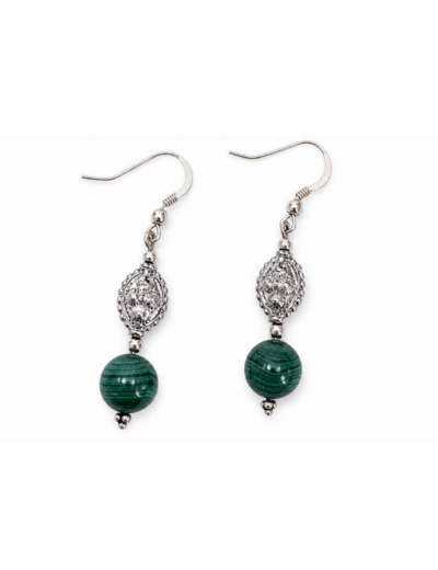 BOUCLES ÉLÉNA MALACHITE