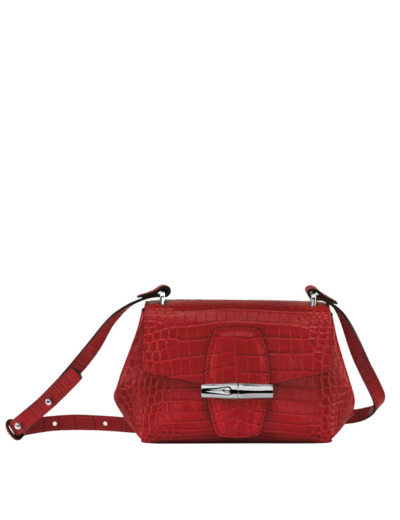 Longchamp Roseau Sac Porté Travers Croco Marmelade