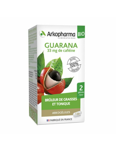 Guarana Bio 130 Gelules Arkogélules Arkopharma