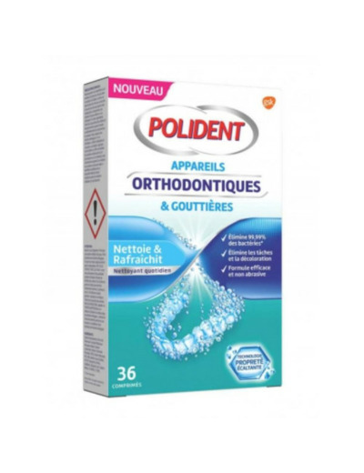 Nettoyant pour appareils orthodontiques et gouttières x36 Polident Polident
