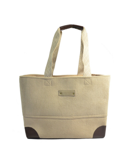 Le Voyage en Panier Duviner Cabas M Velours Beige