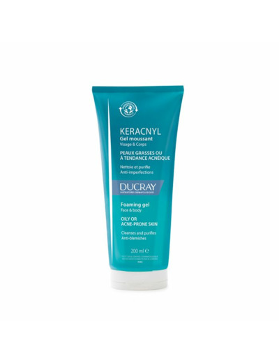 Gel moussant Nettoyant visage peau grasse 200ml Keracnyl Ducray