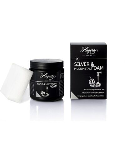 Hagerty Silver & Multimetal Mousse de Nettoyage Rapide pour l'Argent, Métal Argenté, l'Argent Désargenté, l'Etain/l'Acier Inoxydable