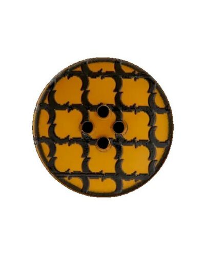 Bouton jaune curry 18 mm