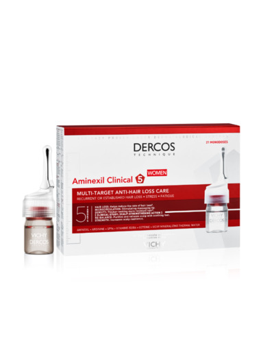 Traitement Anti Chute Cheveux Aminexil Femme Clinical 5 21x6ml Dercos Vichy