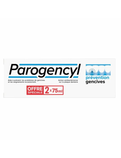 Prevention Gencives Dentifrice 2x75 ml Parogencyl