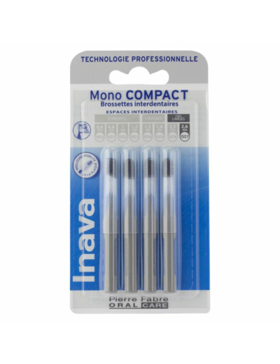 Brossettes Interdentaires 2.6mm Gris X4 Mono Compact Inava