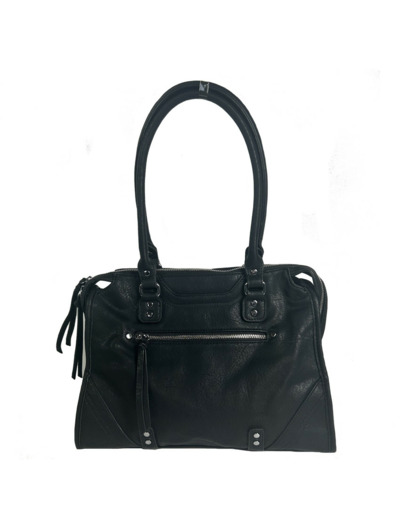 Farfouillette Sac Shopping Aux Détails Métalliques Noir