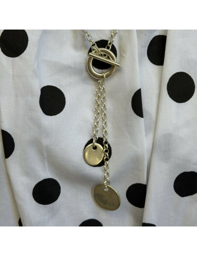 Collier long en Plaqué Argent Scudo