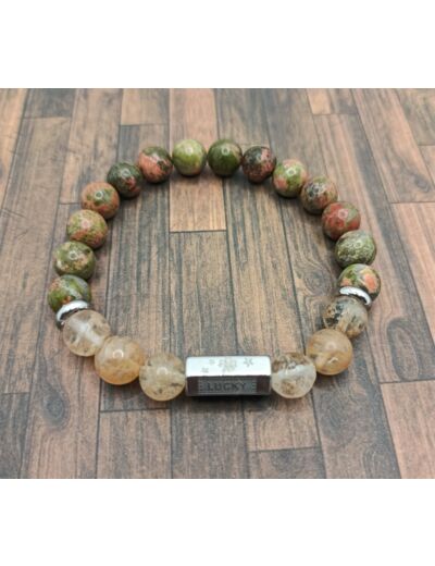 Bracelet "Lucky" Citrine/Unakite