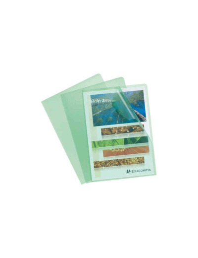 Pochettes coins grainées - Vert